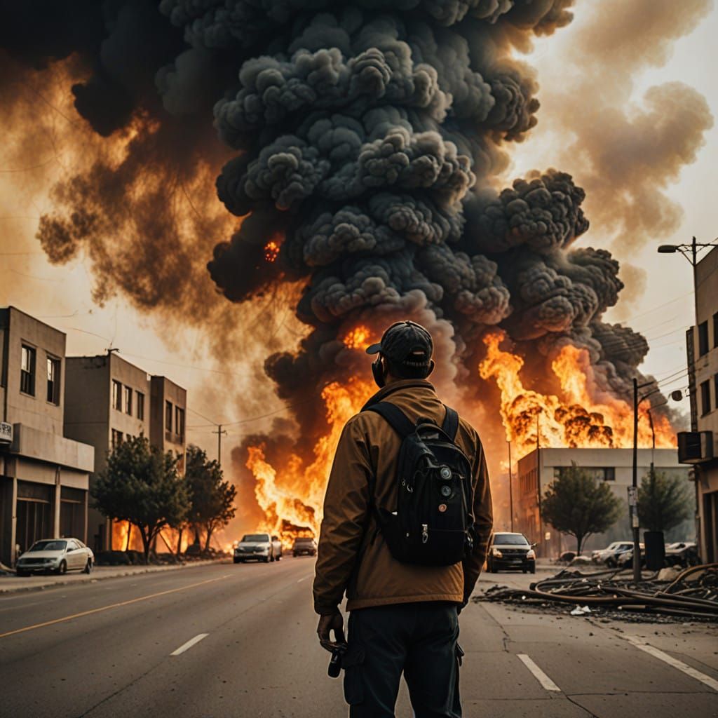 Photographer Captures the Fury of a City Wildfire