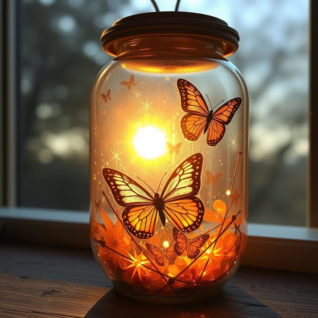 Sunshine Bottled Inside Glass Butterflies: Artistic Visions