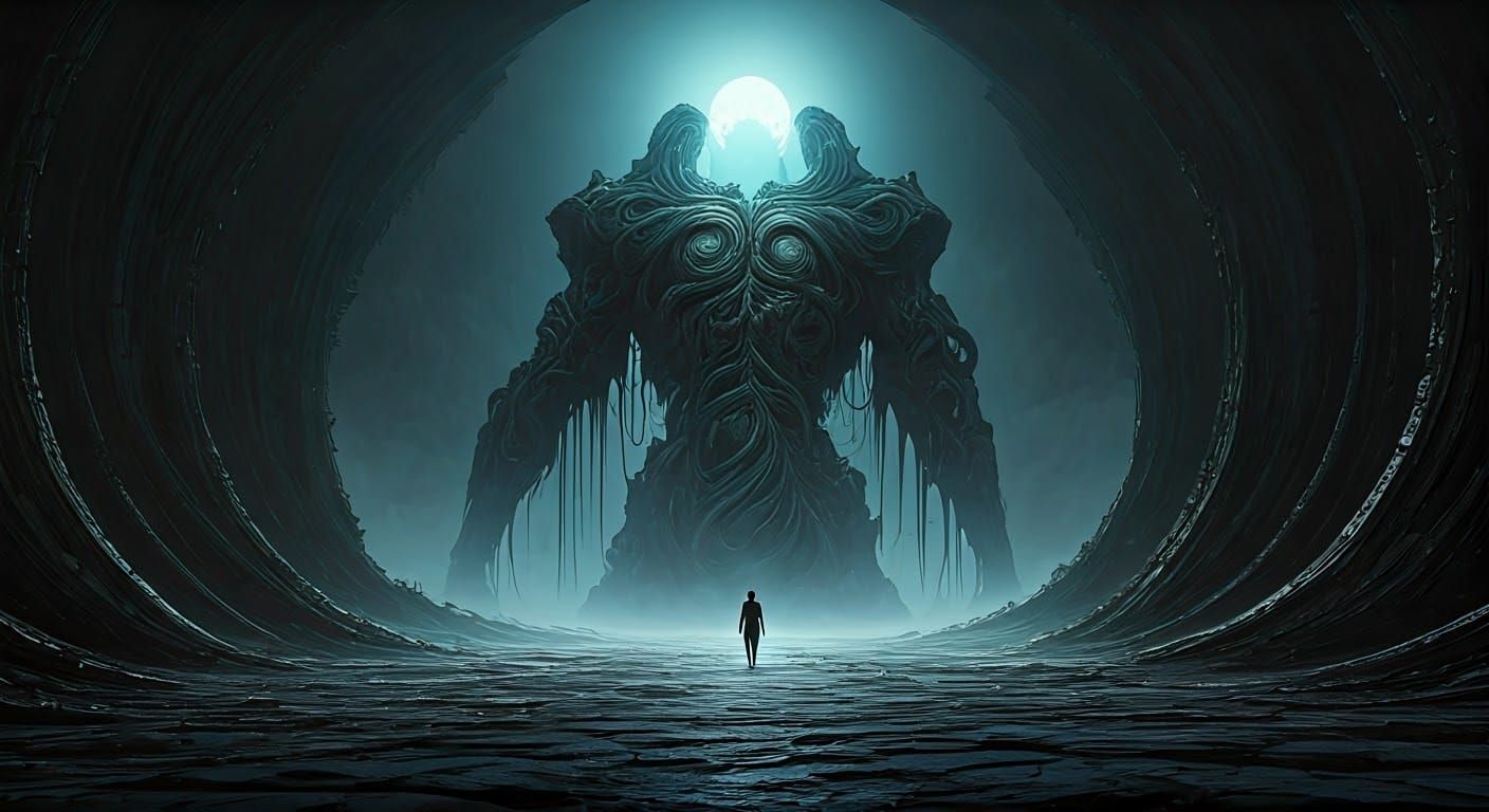 Twisted Biomechanical Horror Unfolds from Darkened Earth