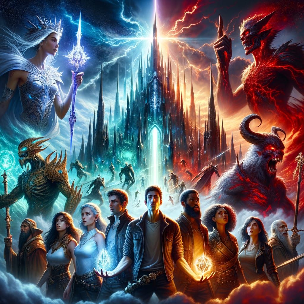 Epic Clash of Crystal and Dark Realms