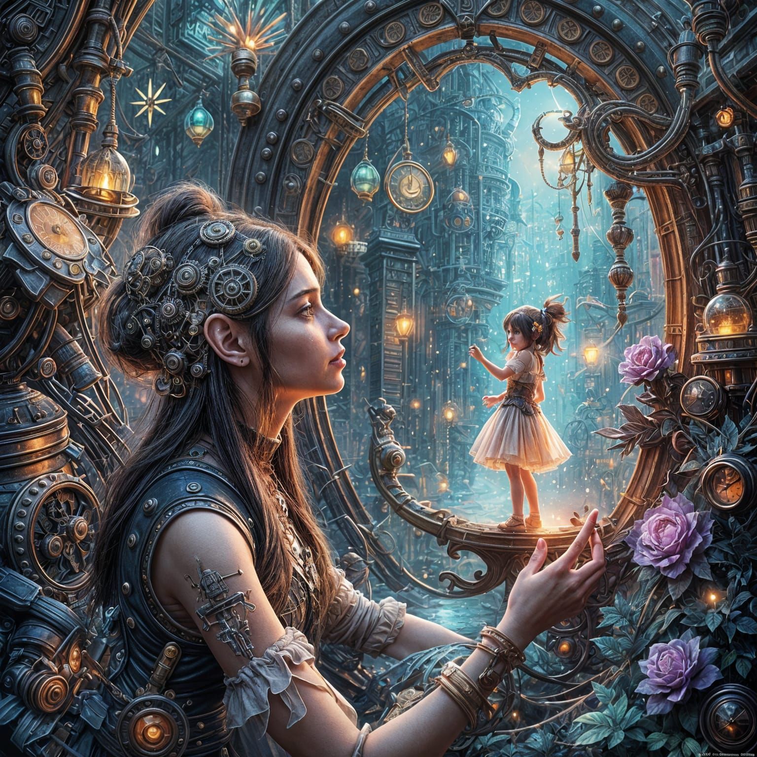 Woman Glimpses Younger Self Through Magic Portal