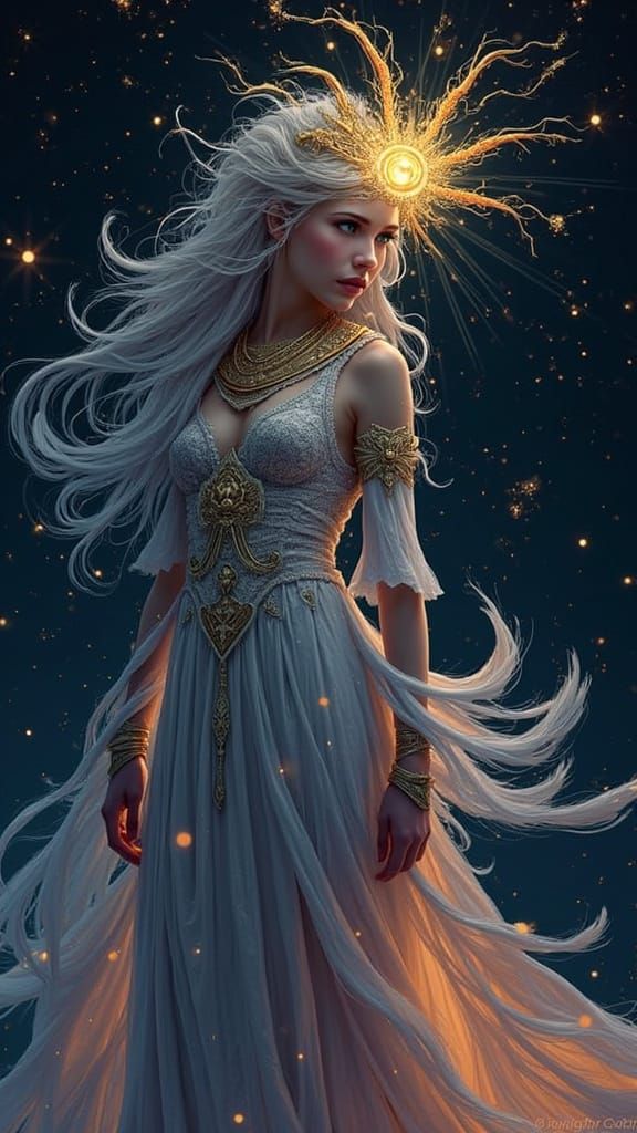 Angelic Figure in Modern HD Sketch Art