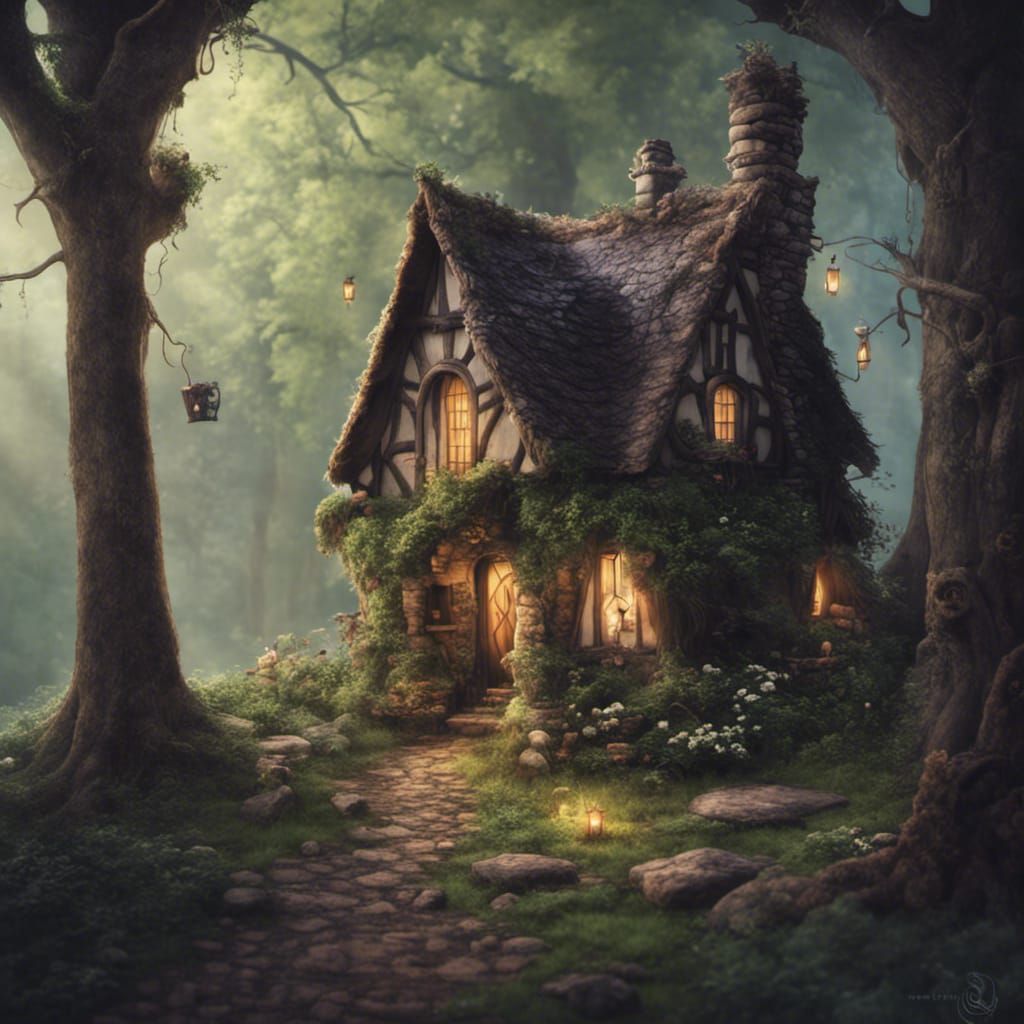 Enchanted Forest Cottage with Witchy Flair