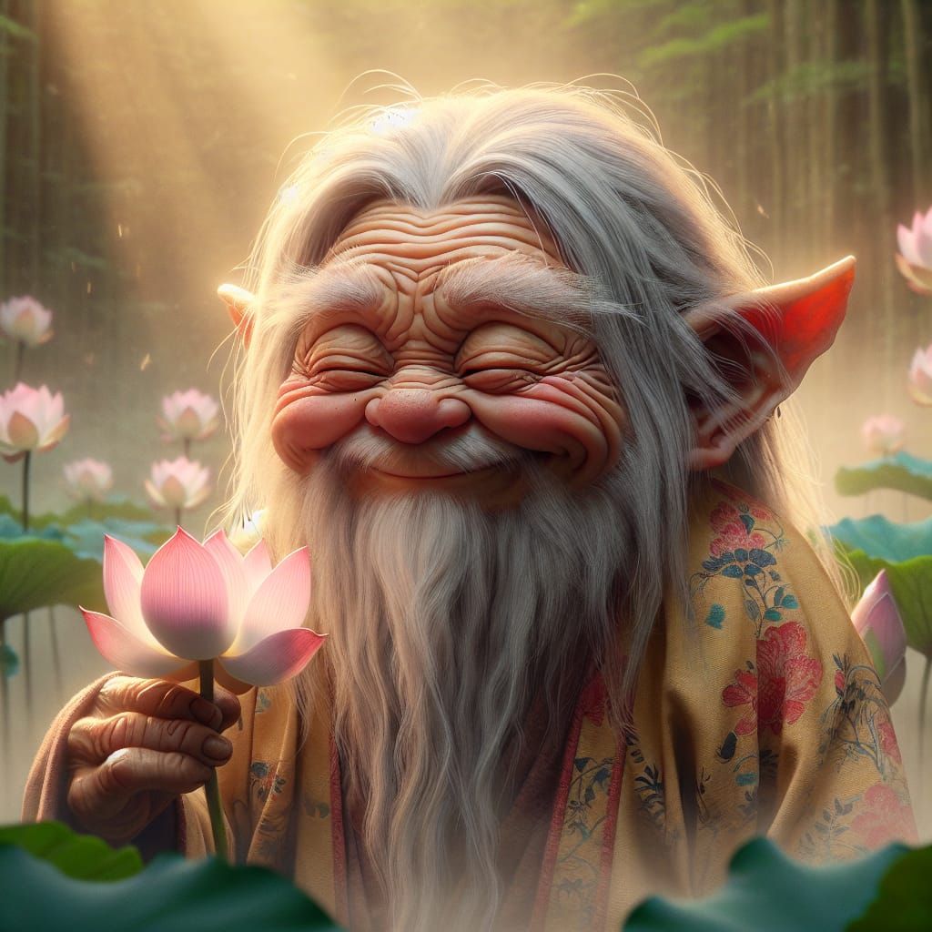 Gremlin Sensei Offers Lotus Petal: Ukiyo-e Style