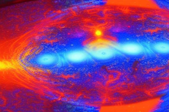 Post-Impressionistic End of World Landscape in Triadic Color...