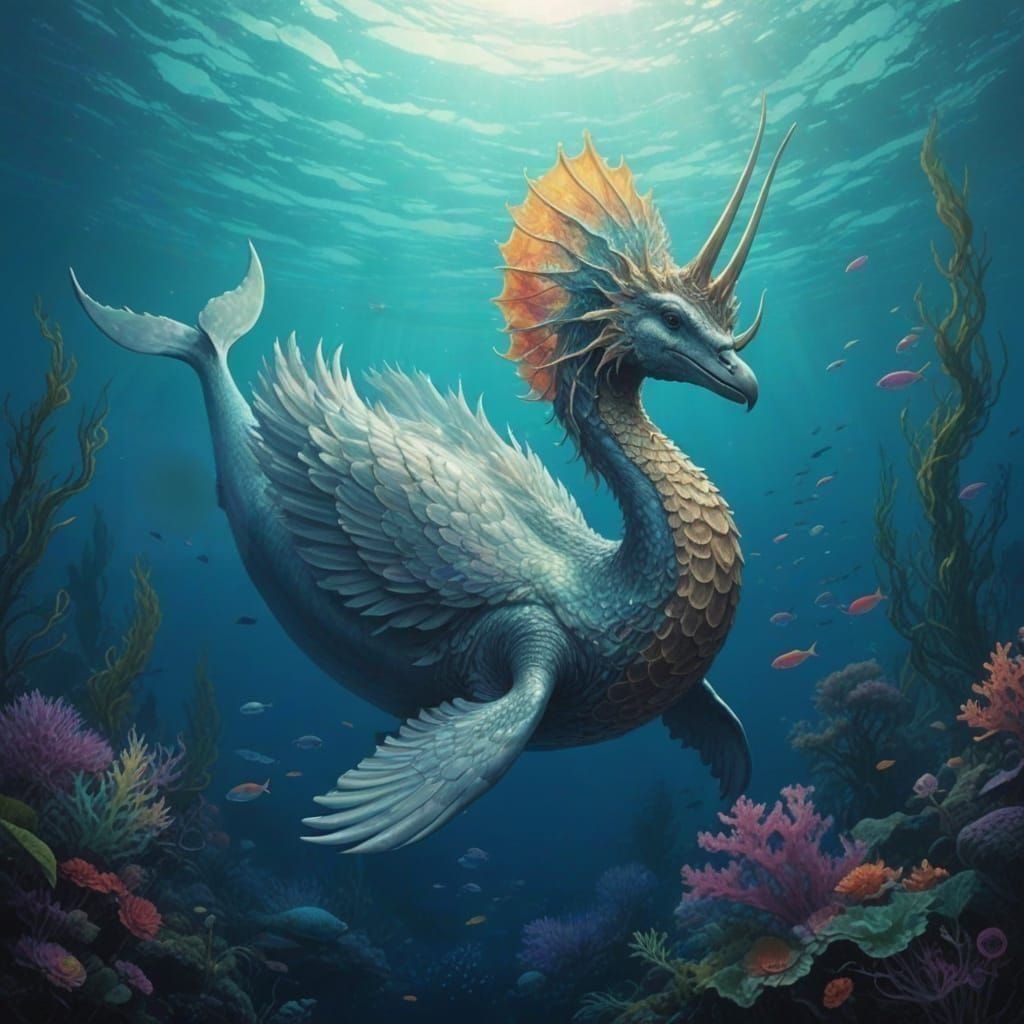 Minimalist Blue Water Scene