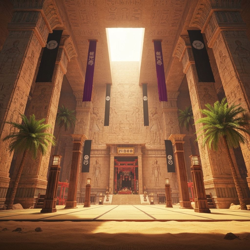 Egyptian Pyramid Meets Japanese Dojo Interior