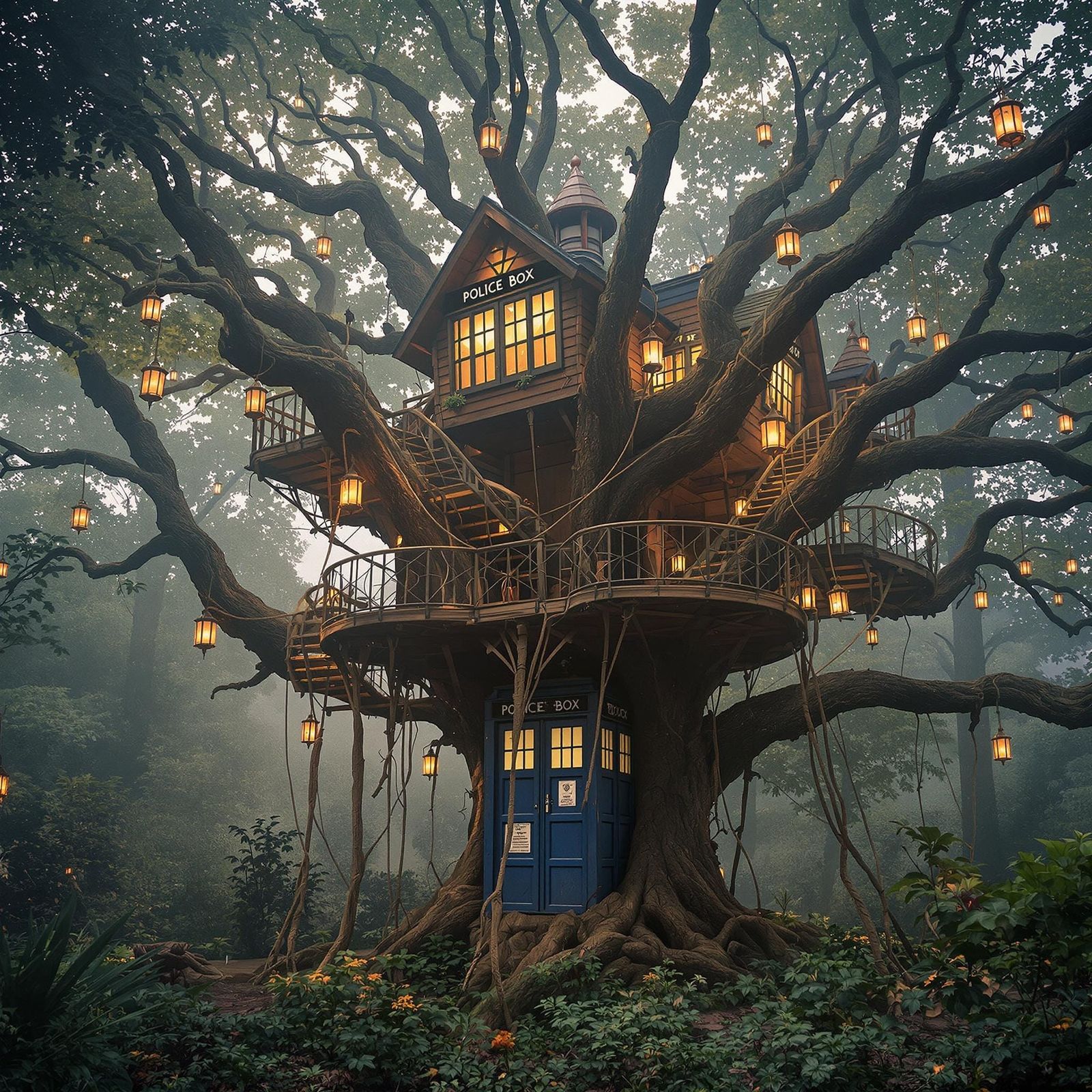 Tardis treehouse!!