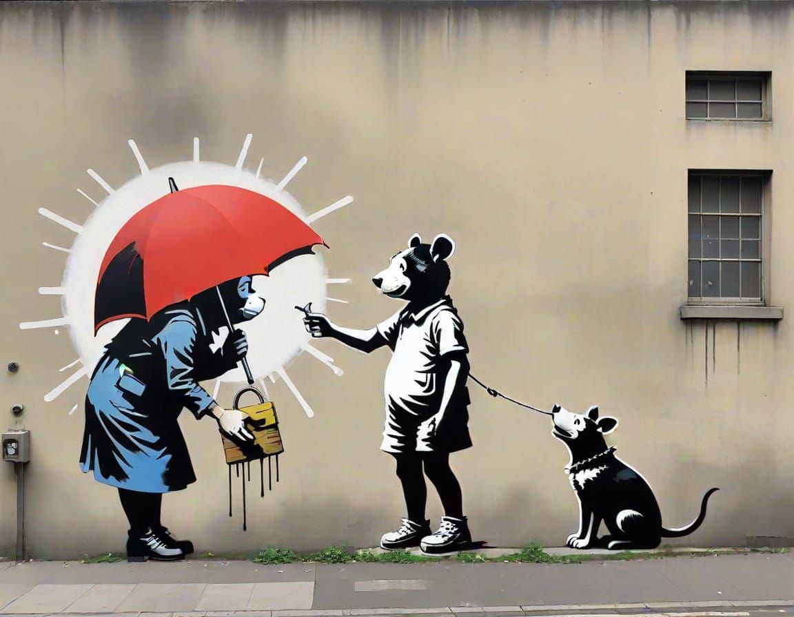 Surreal Beachside Banksy Mural