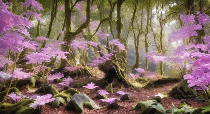 Black Labrador in Enchanted Forest Photography