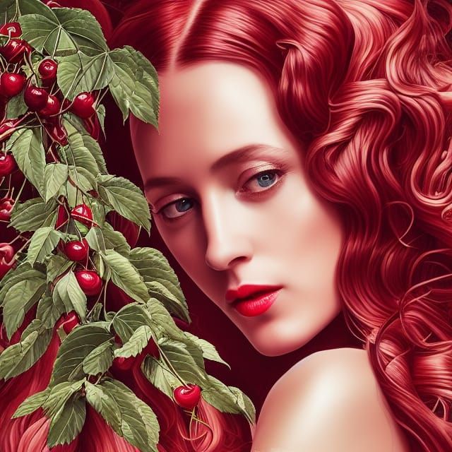 Cherries and Cream: Ethereal Fantasy Woman