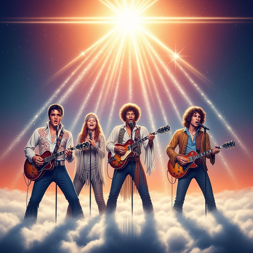 Musical Legends United in Rock and Roll Heaven