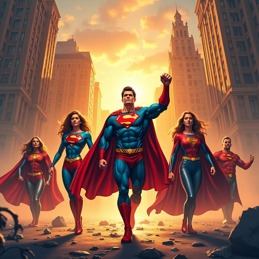 Superhero Comic Book Illustration in a Fantasy Art Style