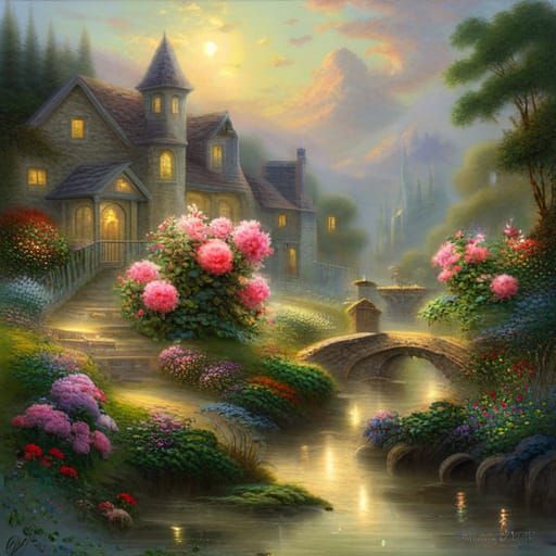 Blooming Rose in Ethereal Fantasy Style