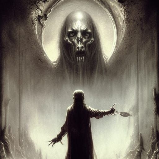 Creepy Occult Lord of Illusions in Witchcore Style