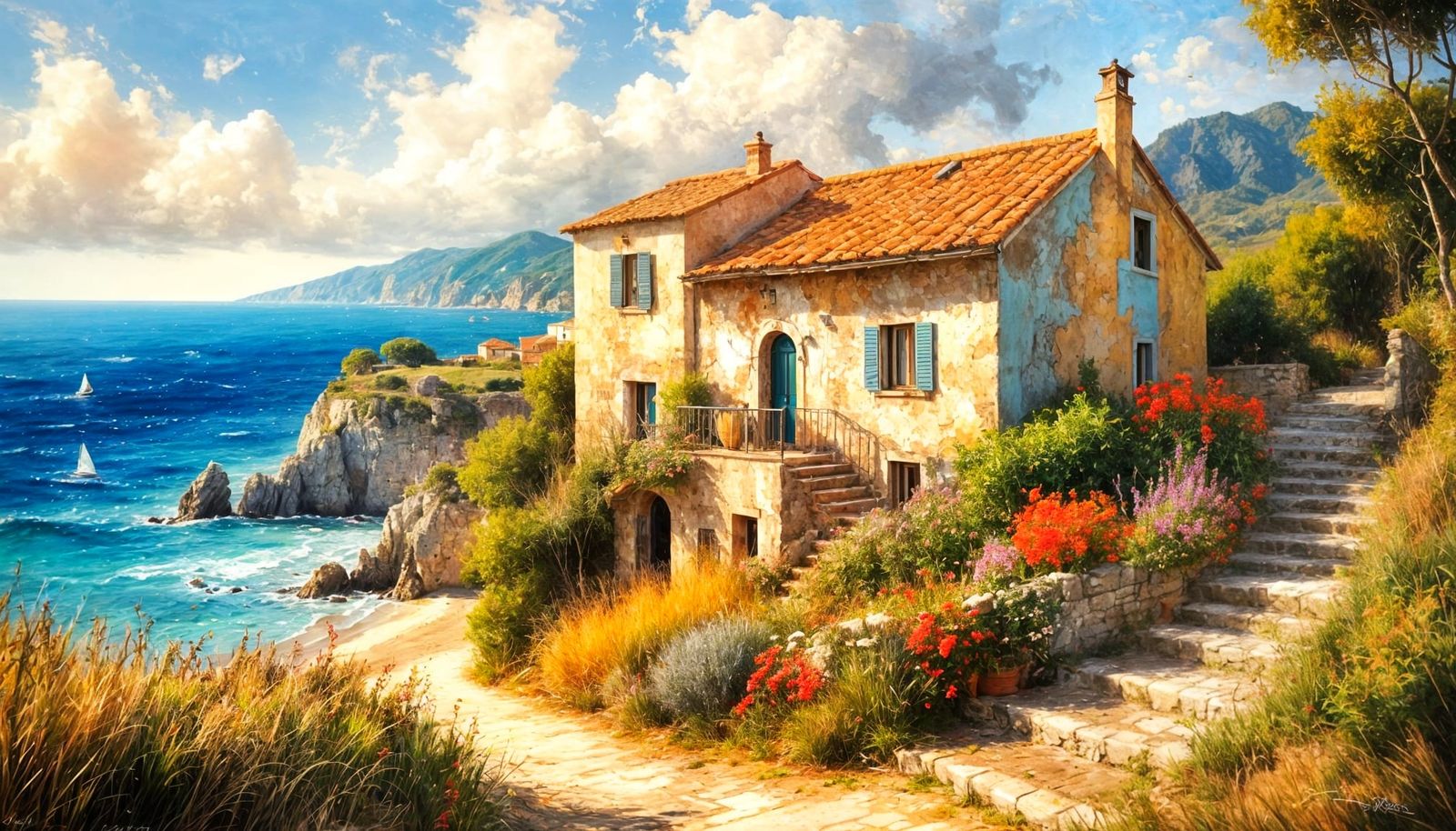 Ethereal Coastal Beauty in a Whimsical Gothic Portrait