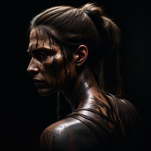 Captive Woman in Moody Chiaroscuro Lighting