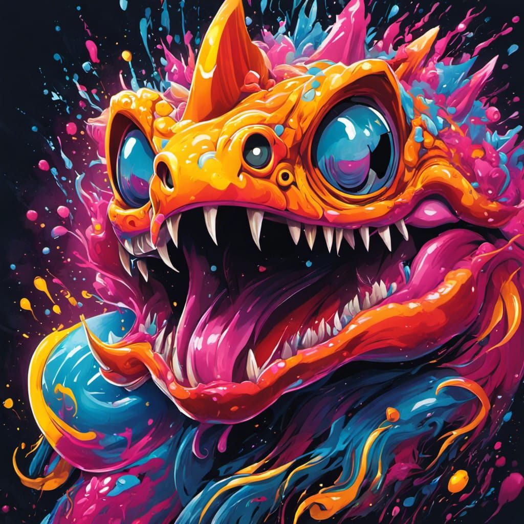 Dinothor with Lightning Eyes in Webtoon Style