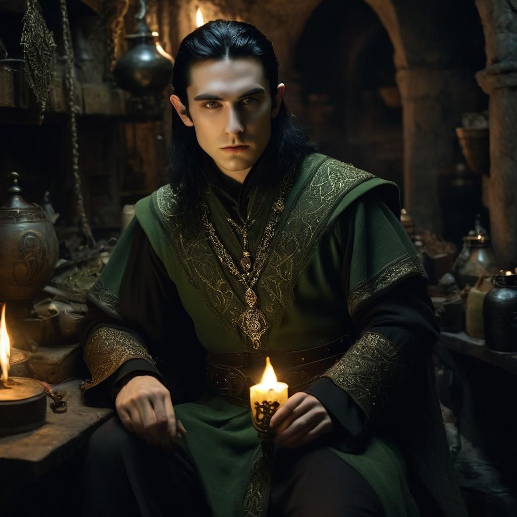 Eerie Elf Portrait in Renaissance Style