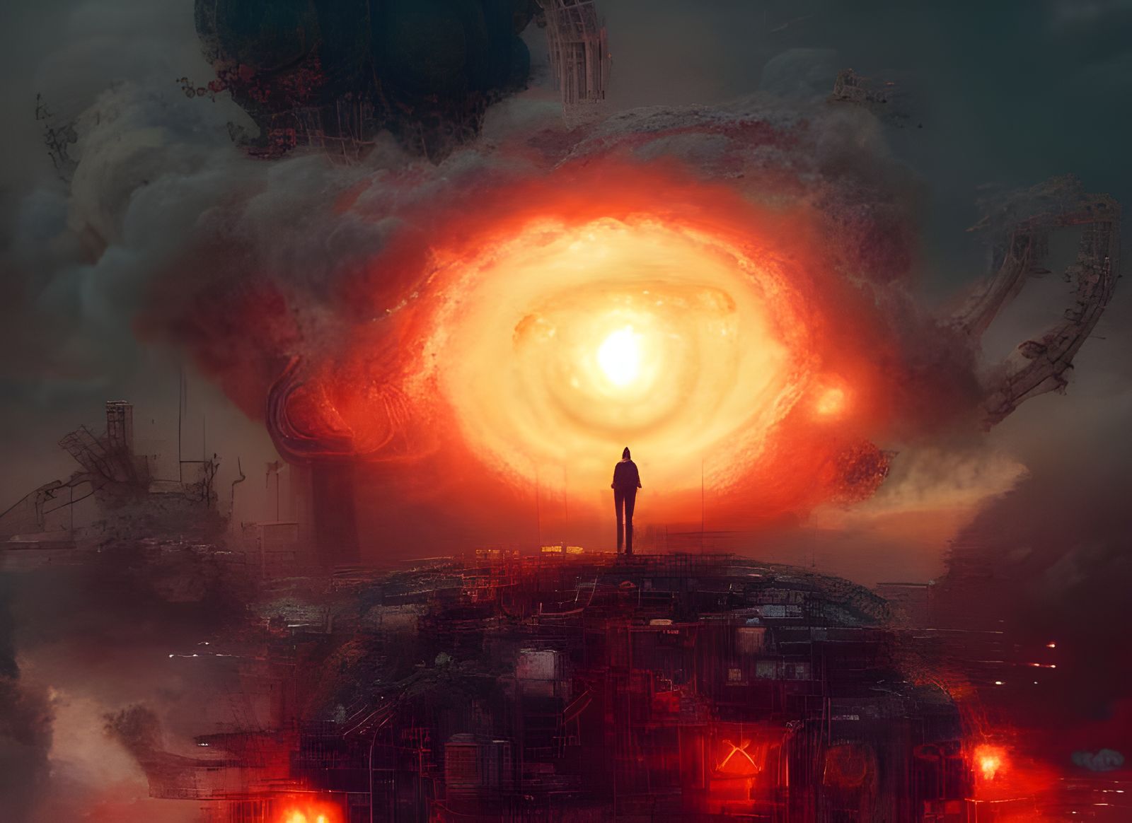 Epic Nuclear Explosion Digital Illustration