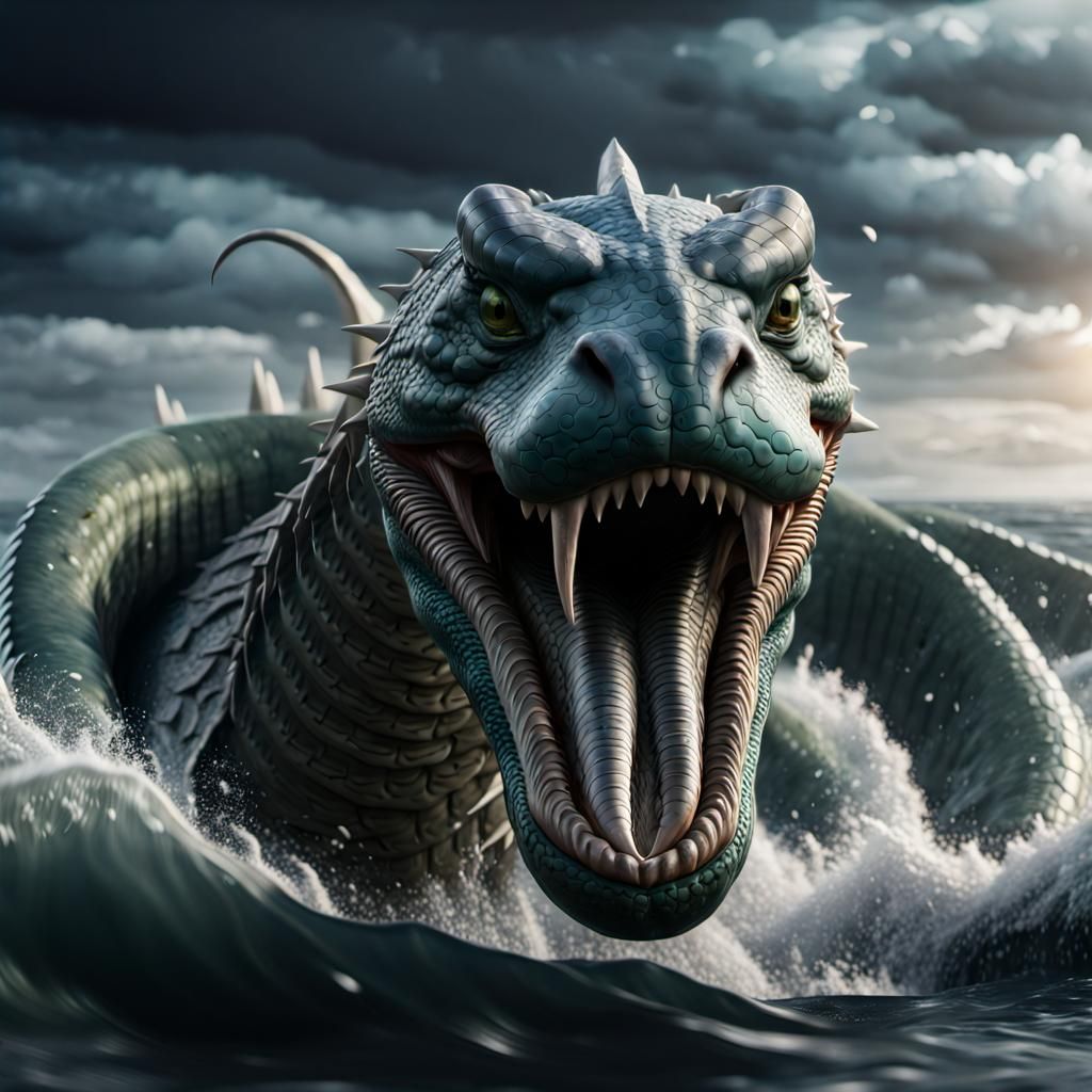 Jormungandr Rising: Epic World Serpent in 8K