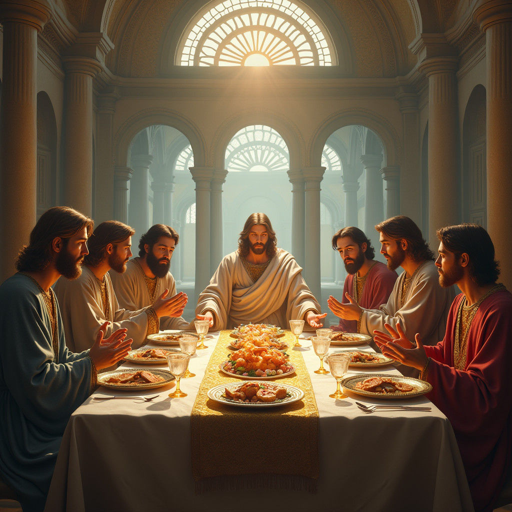 Surreal Holy Supper in Ethereal Hall