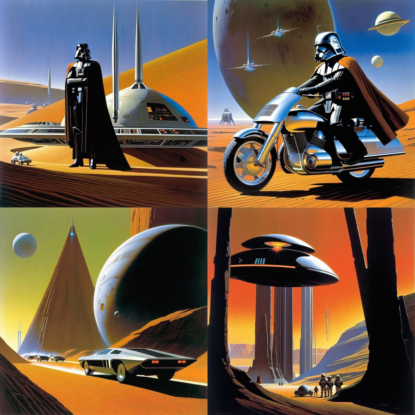 Retro-Futuristic Sci-Fi Illustration