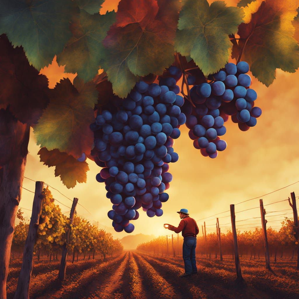 Vibrant Harvest Scene in Hyperrealistic Style