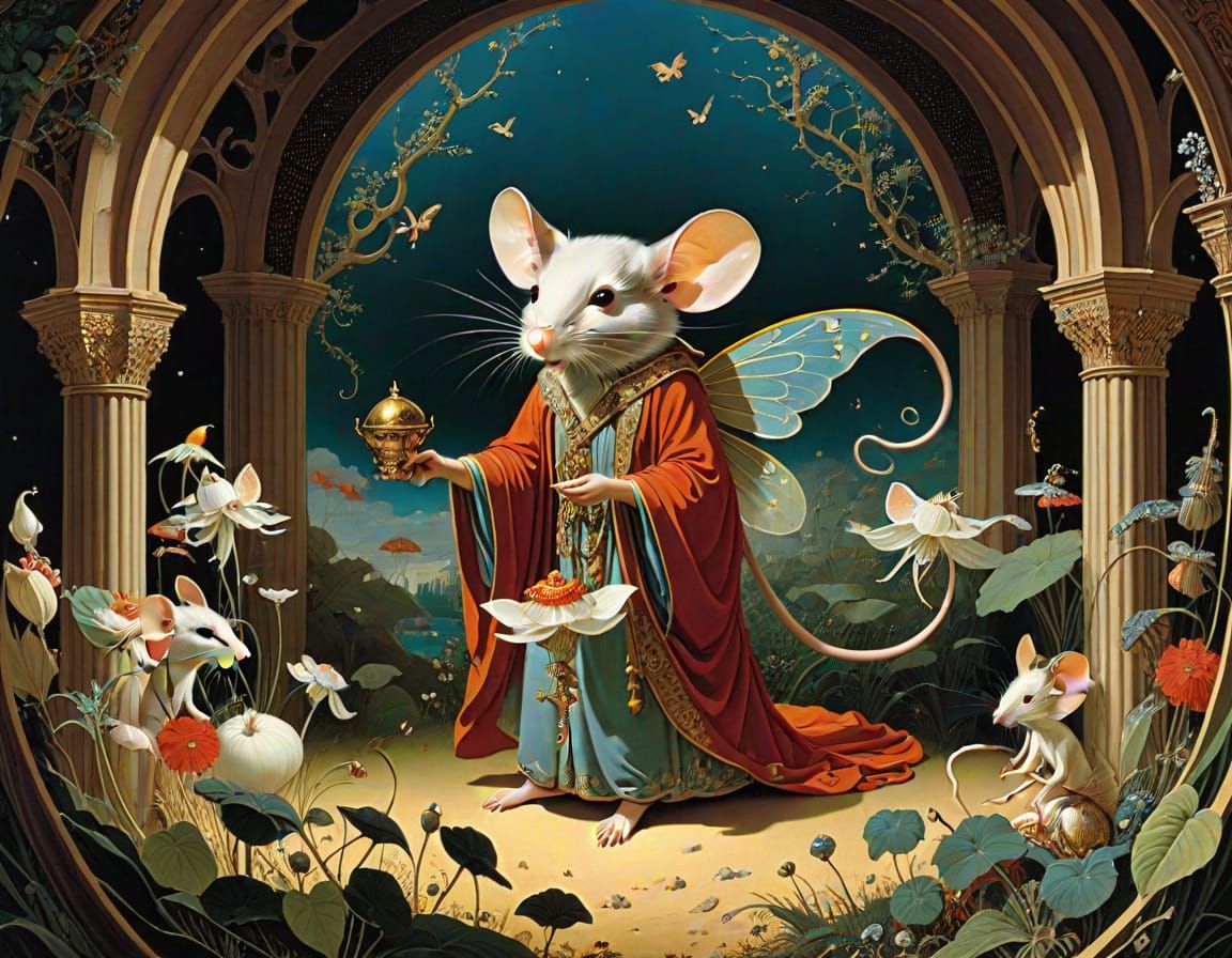 Mouse Fairy's Wrathful Prank in Orientalist Style