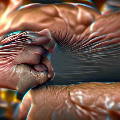 Intense Arm Wrestling Match