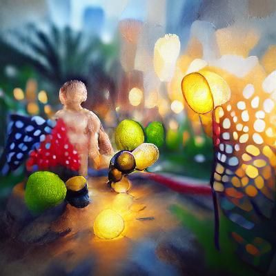 AI painter's appearance volumetric lighting 8k resolution di...