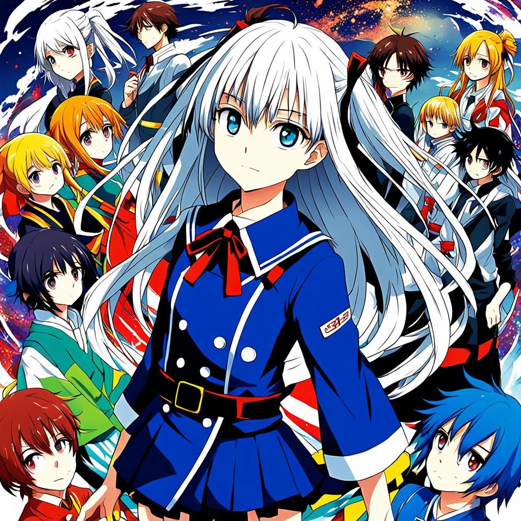 Anime Key Visual Art in Japanese Manga Style