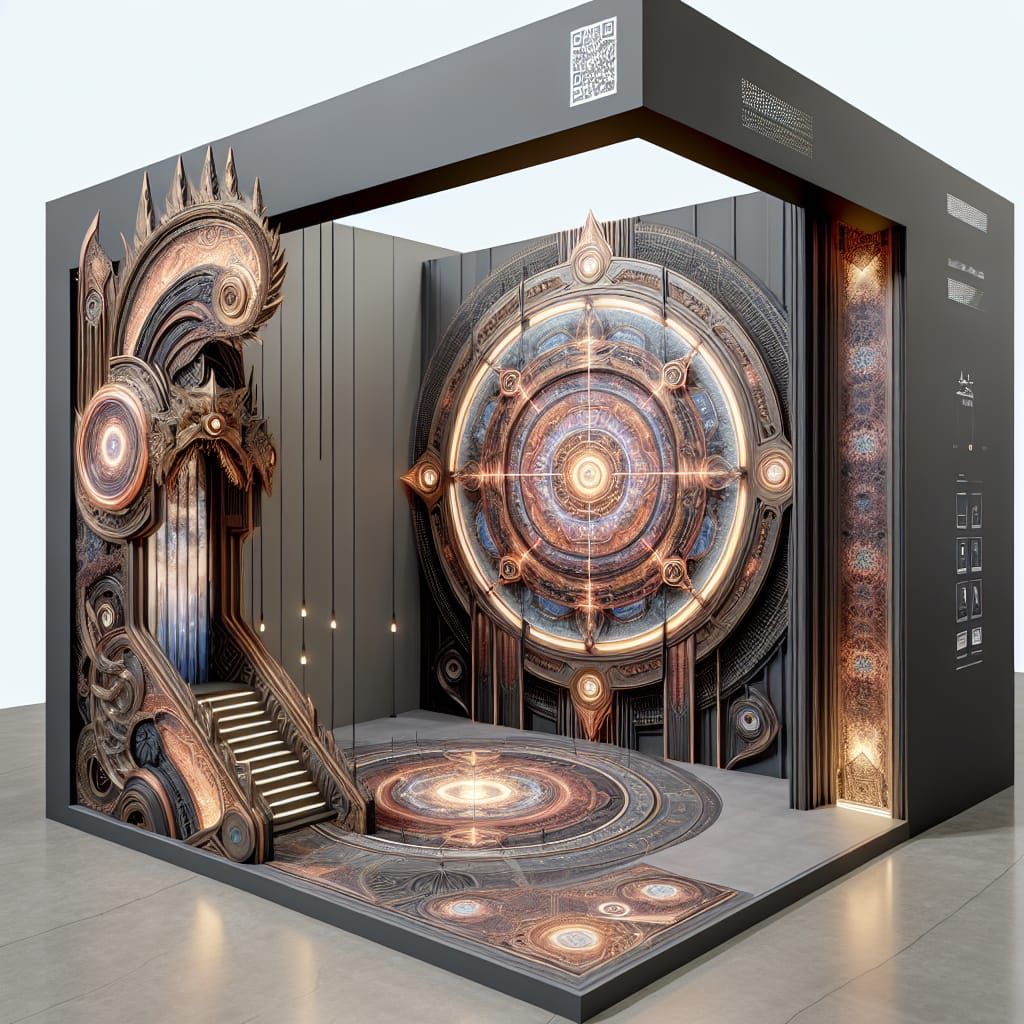 Fantasy Exhibition Booth Design in 8k Resolution