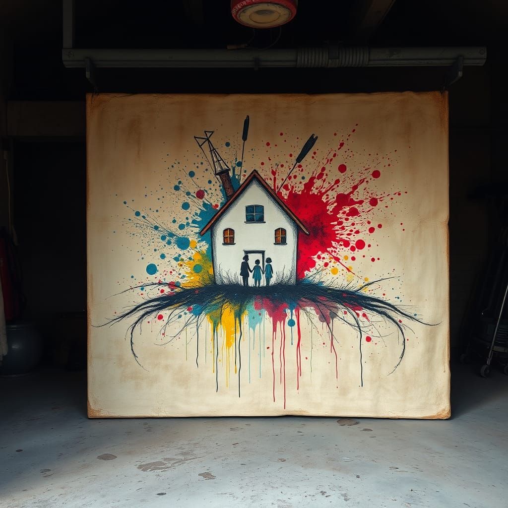 Whimsical Family Home Created with Ink Splatters