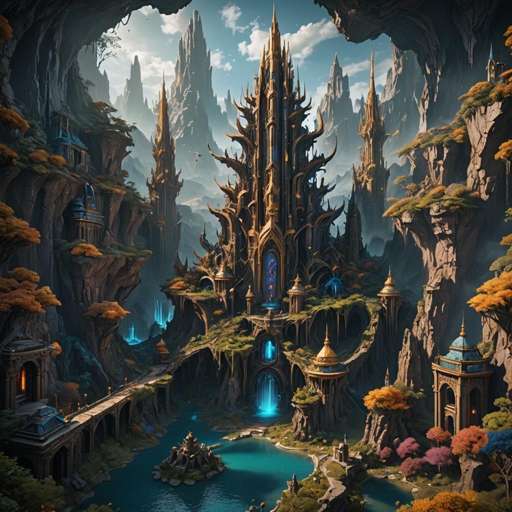 Fantastical God Frequency Concept Art in Deep Color