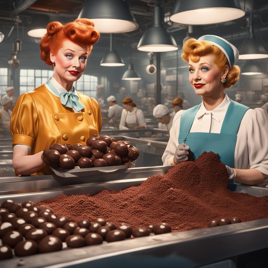 Lucille Ball and Ethel Mertz at See's Candies