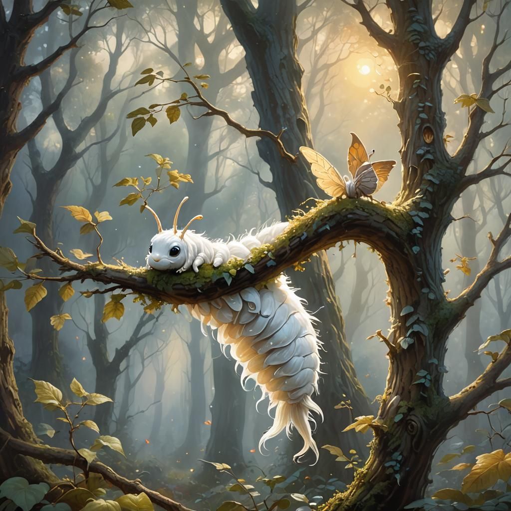 Caterpillar Evolution in Disney Pixar Style