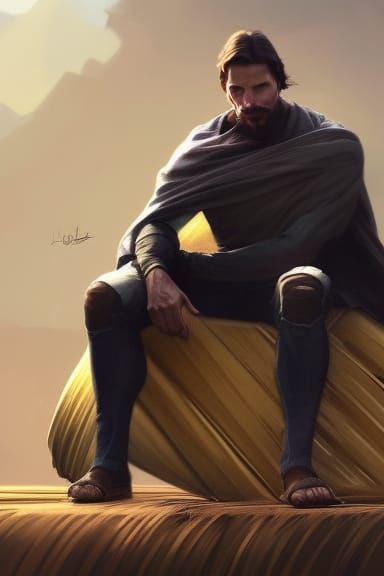 Christian Bale on Hay Bale: Concept Art