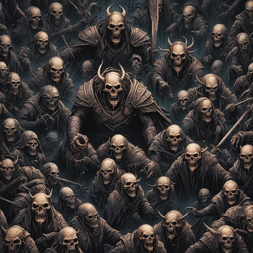 Eerie Skull Emerges in Dark Fantasy Art