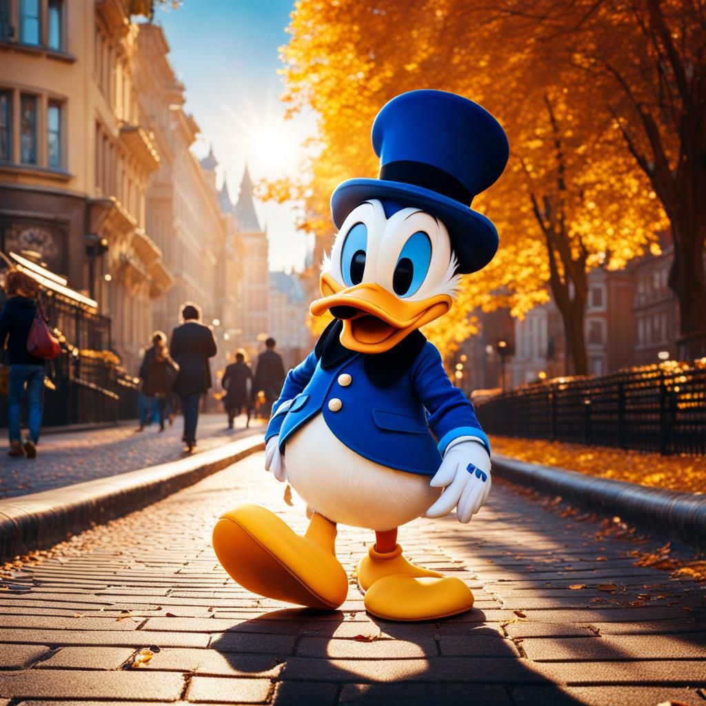 Donald Duck and Mickey Mouse in the City