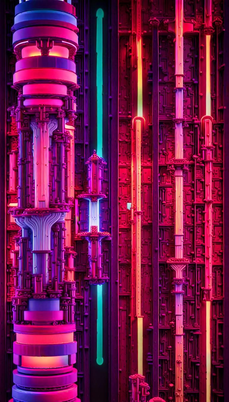 AI User Perception in Neon 3D Digital Art