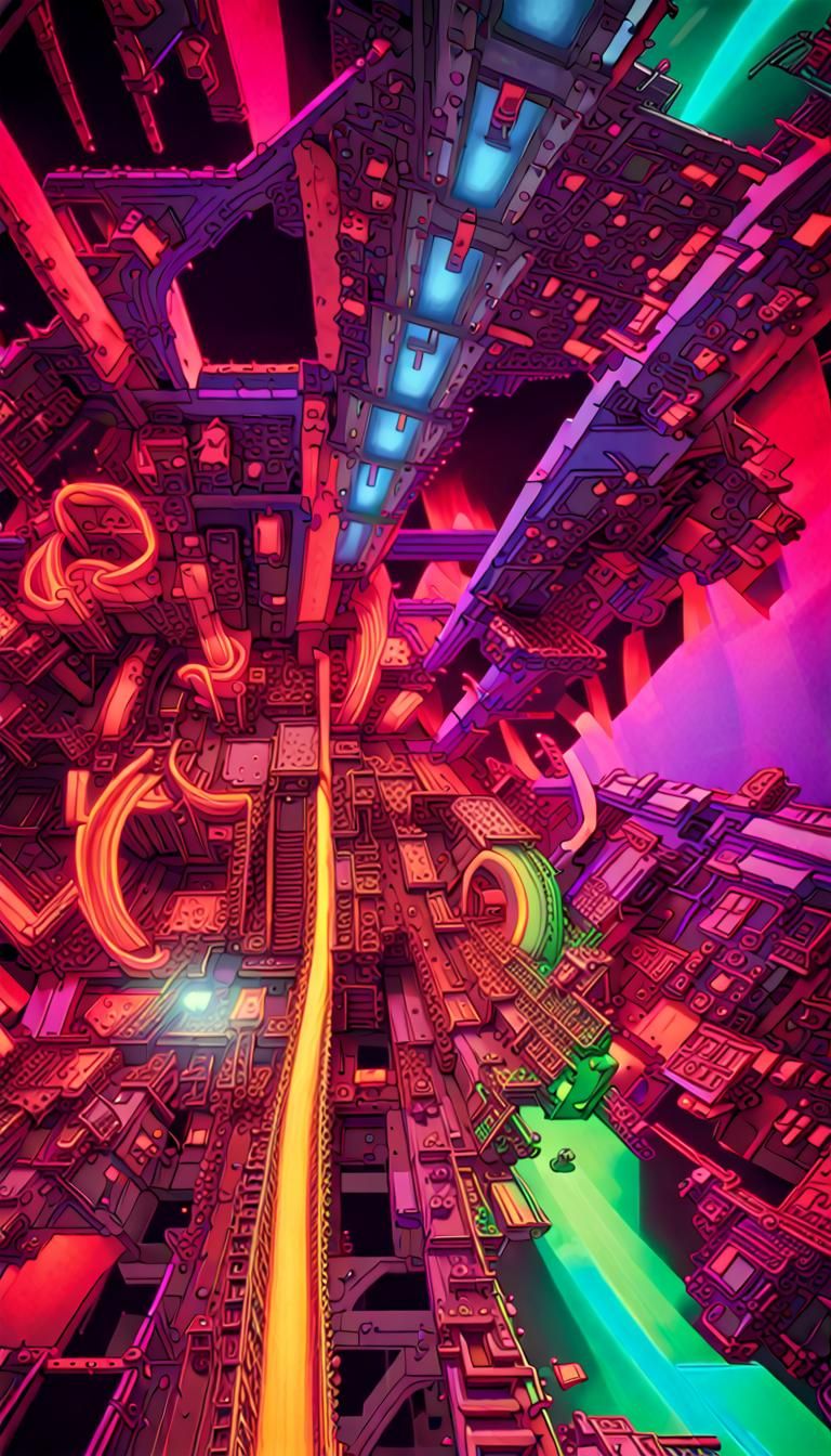 AI User Perception in Neon 3D Digital Art