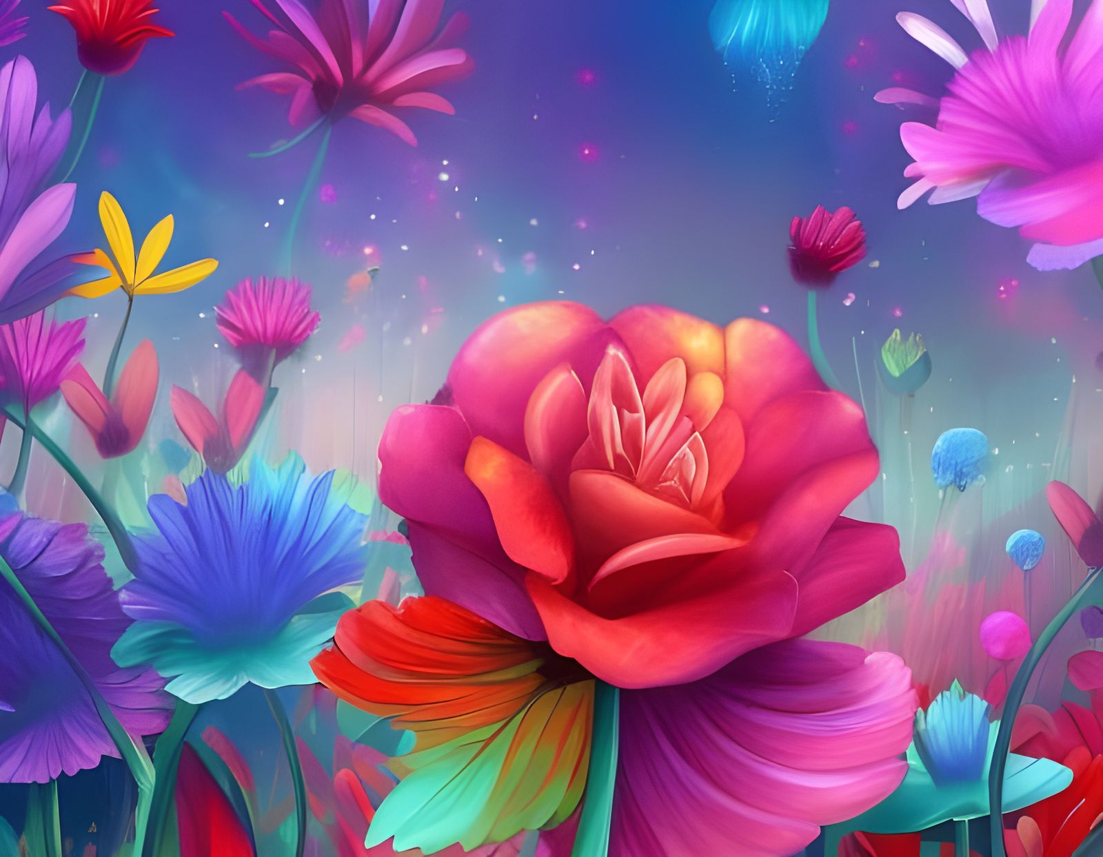 Fantasy flower garden
