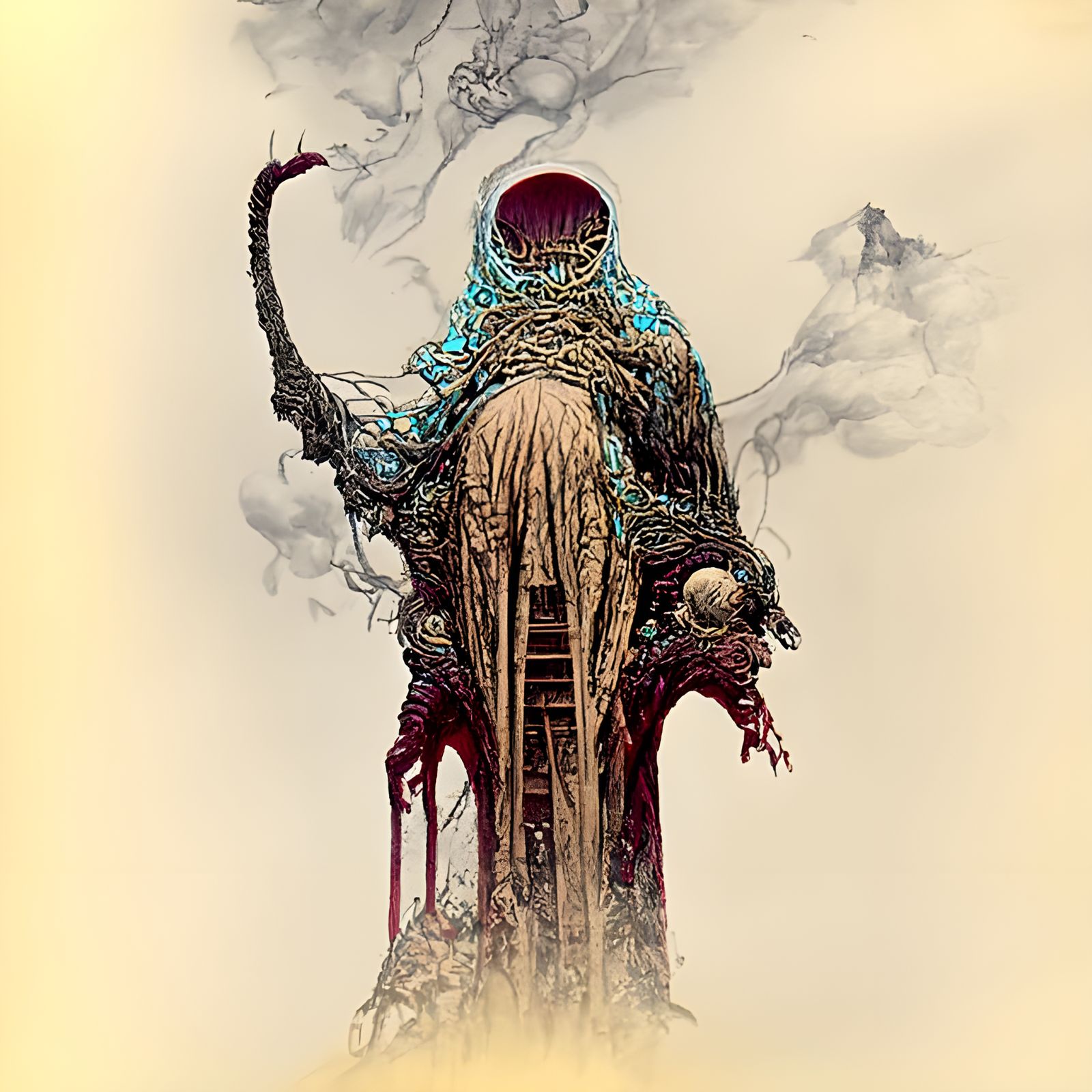 Sinister Horror Wizard, Digital Illustration