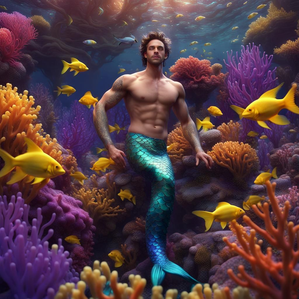 Julian, meditating merman