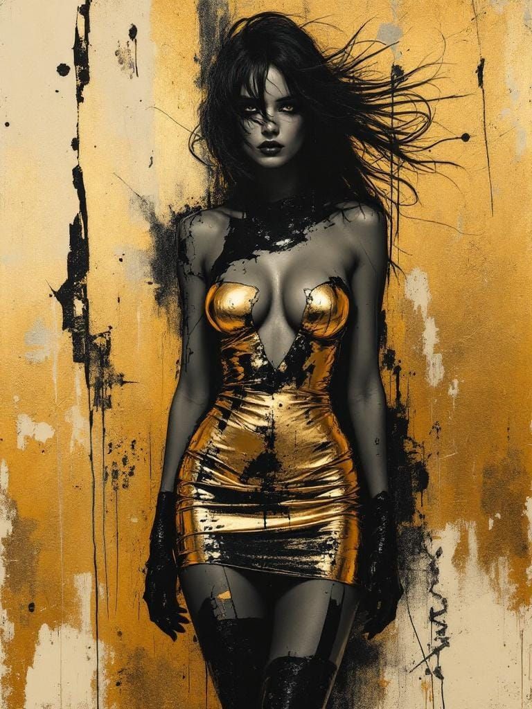 Swedish Pin-Up in Film Noir Style