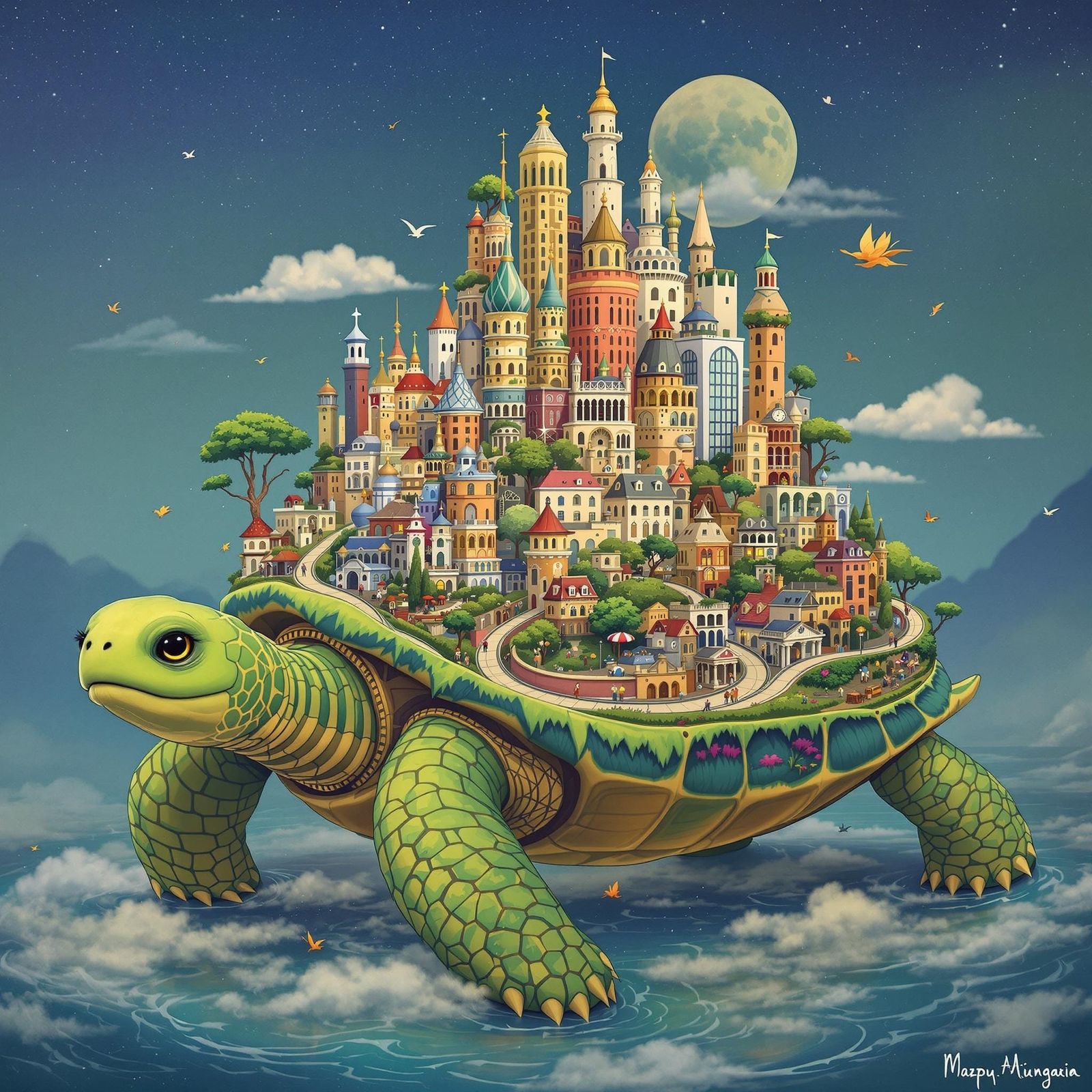 Turtle cityscape.