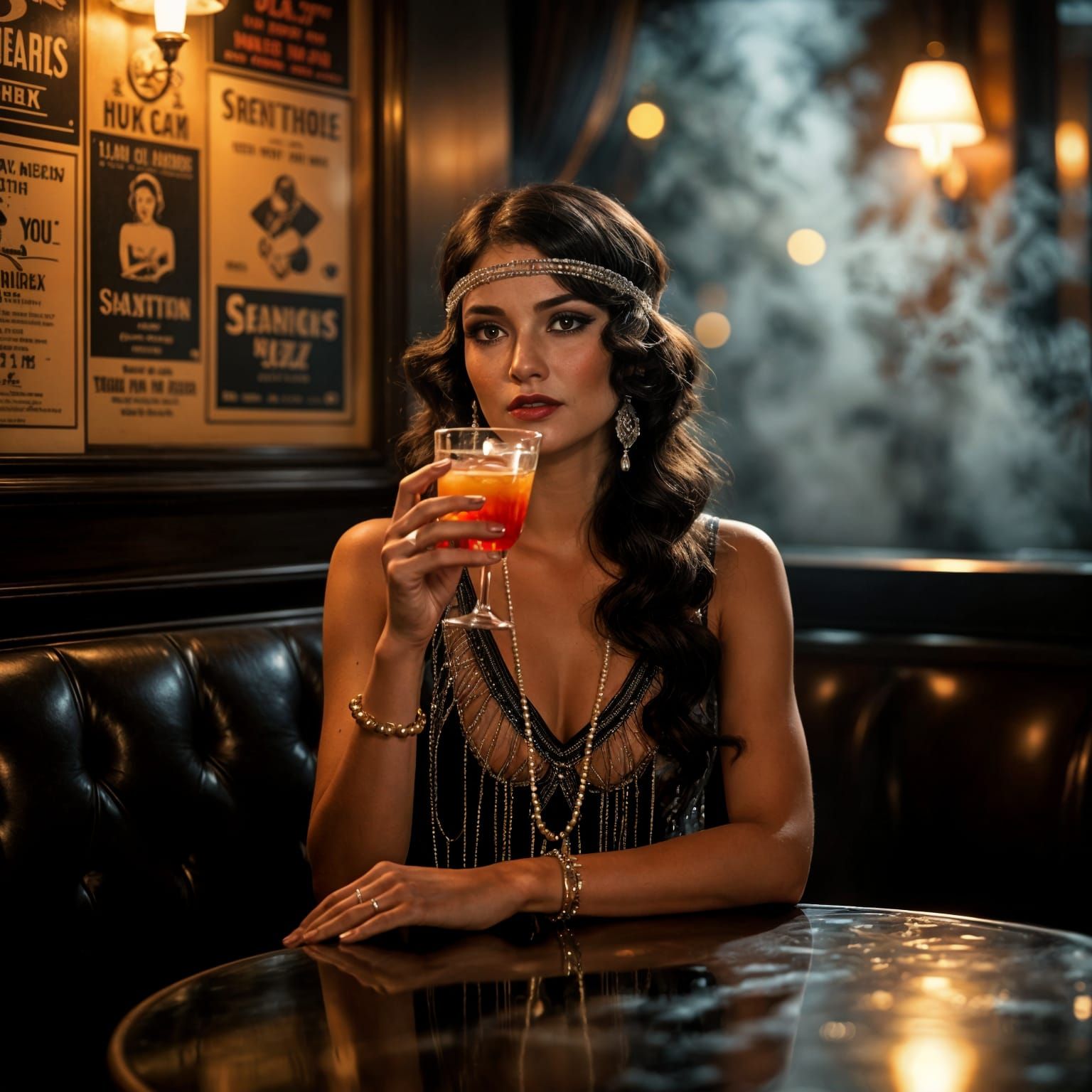 1920s Speakeasy Scene with Elegant Woman