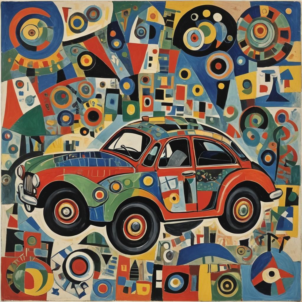 Surreal Car in Style of Eileen Agar