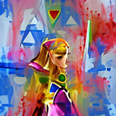 Abstract Princess Zelda Digital Rendering